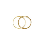 Crisscross Bead | Double Band Gold Ring