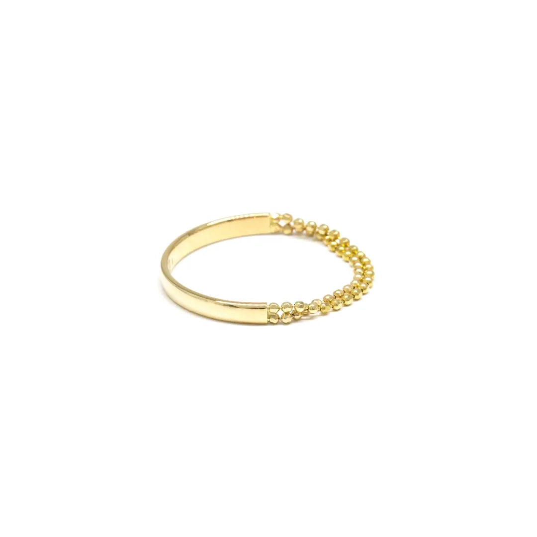 Gold Bead Chain Ring