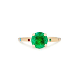 Emerald and Multi-Color Stone Ring|14k Gold