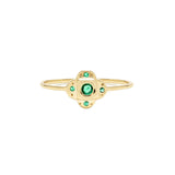 Four-Clover Emerald Ring