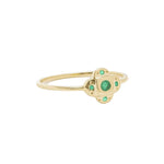 Four-Clover Emerald Ring