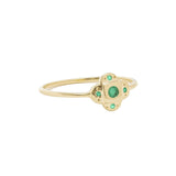 Four-Clover Emerald Ring