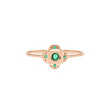 Four-Clover Emerald Ring