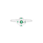 Four-Clover Emerald Ring