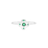 Four-Clover Emerald Ring