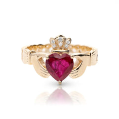 Ruby Claddagh Ring