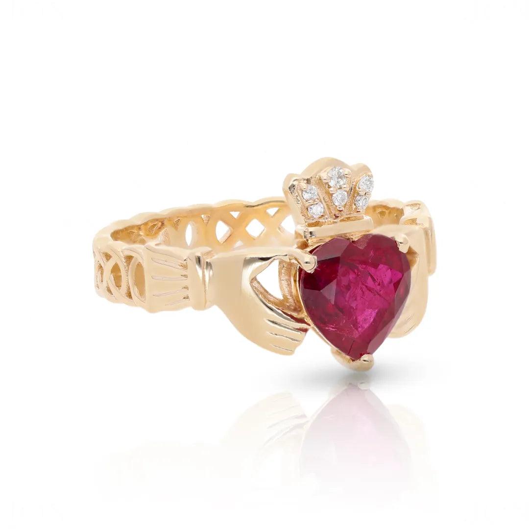 Ruby Claddagh Ring