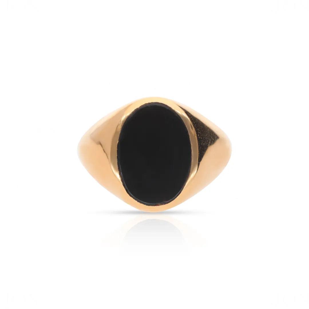 Black Onyx Signet Ring