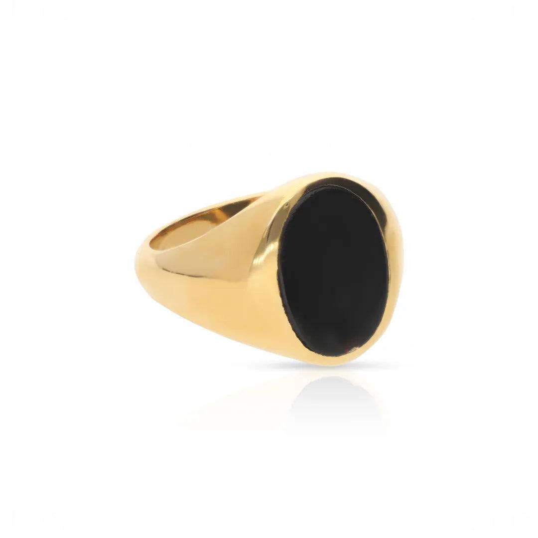 Black Onyx Signet Ring