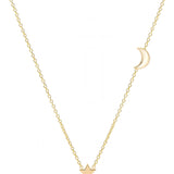 Moon Star Charm Necklace - The Jewelz 