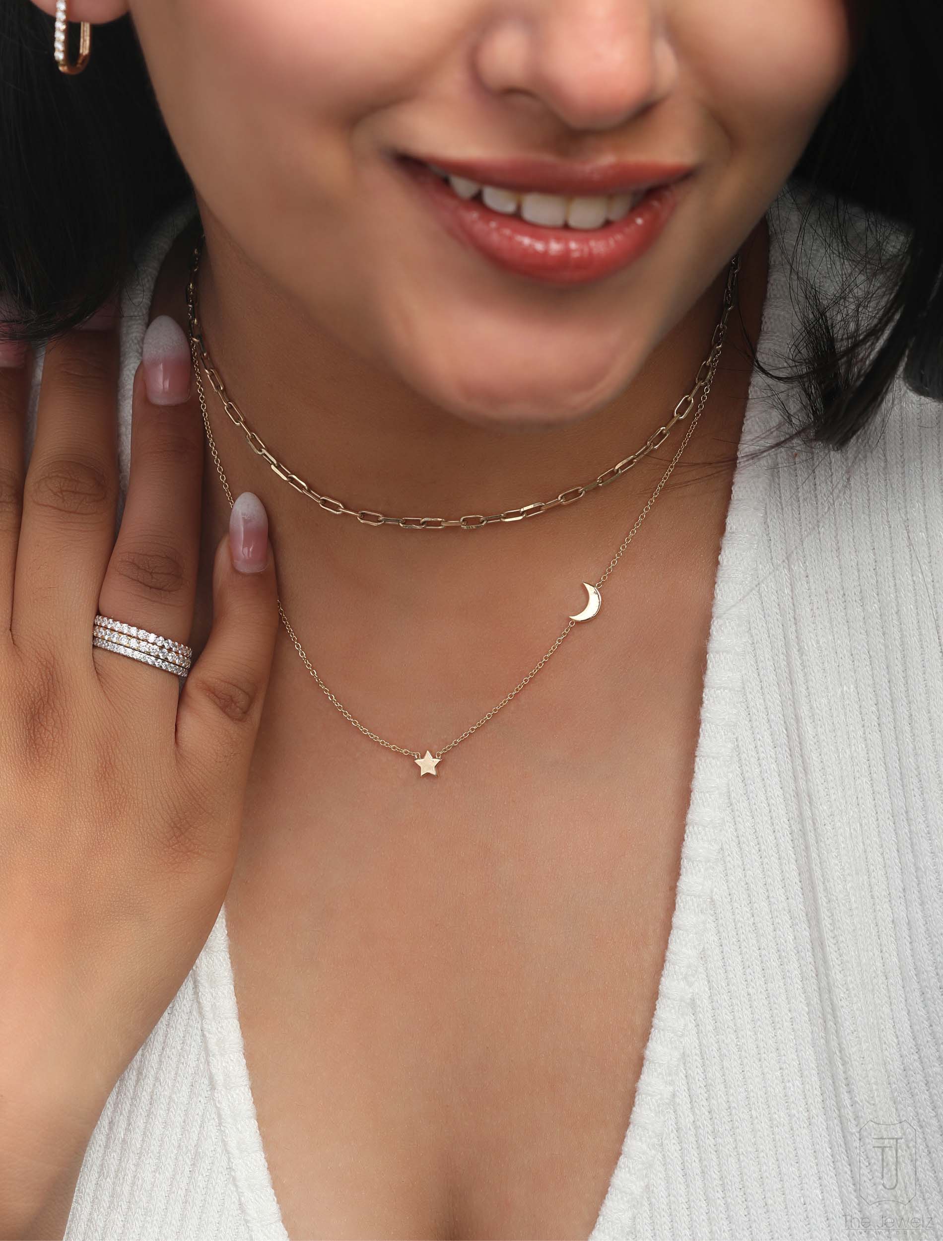 Moon Star Charm Necklace - The Jewelz 
