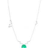 Delphina Siren Necklace in White Gold