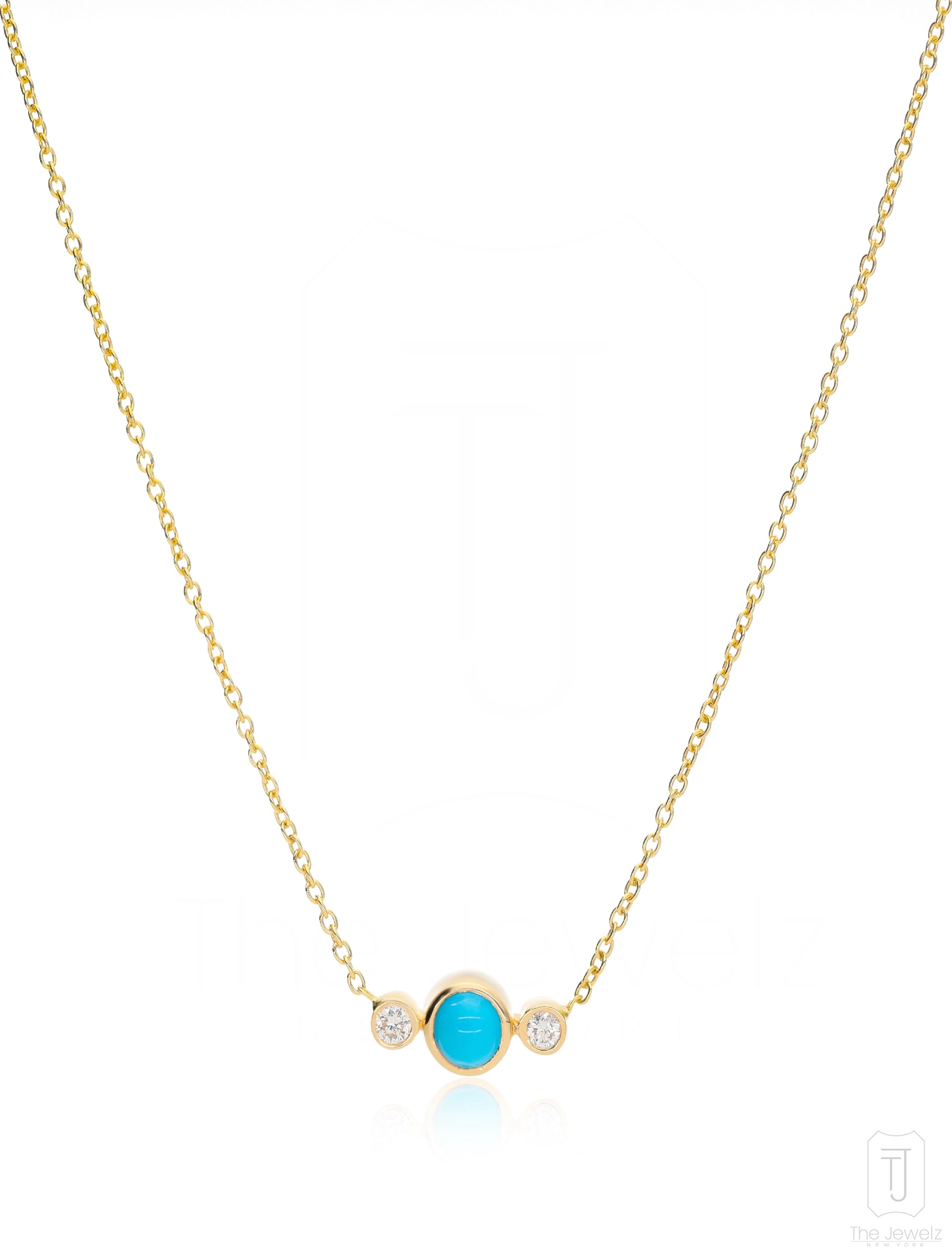 Diamond Turquoise Necklace - The Jewelz 