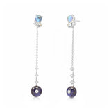 Nightbloom Sapphire Droplet Earrings
