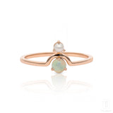 Annette Pearl Opal Ring In Rose Gold