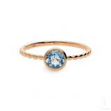 Aquamarine Oracle Ring In Rose Gold