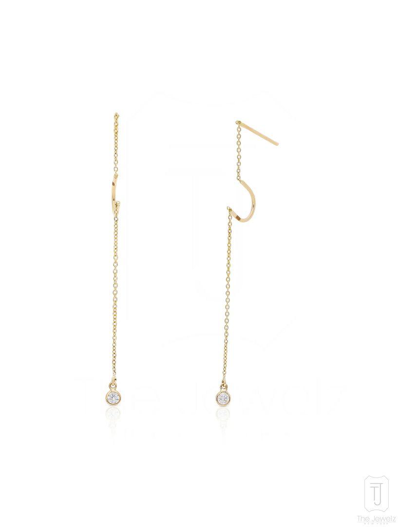 The_Jewelz-14K_Gold-Bar_Long_Chain_Earrings-Earring-AE0350-A
