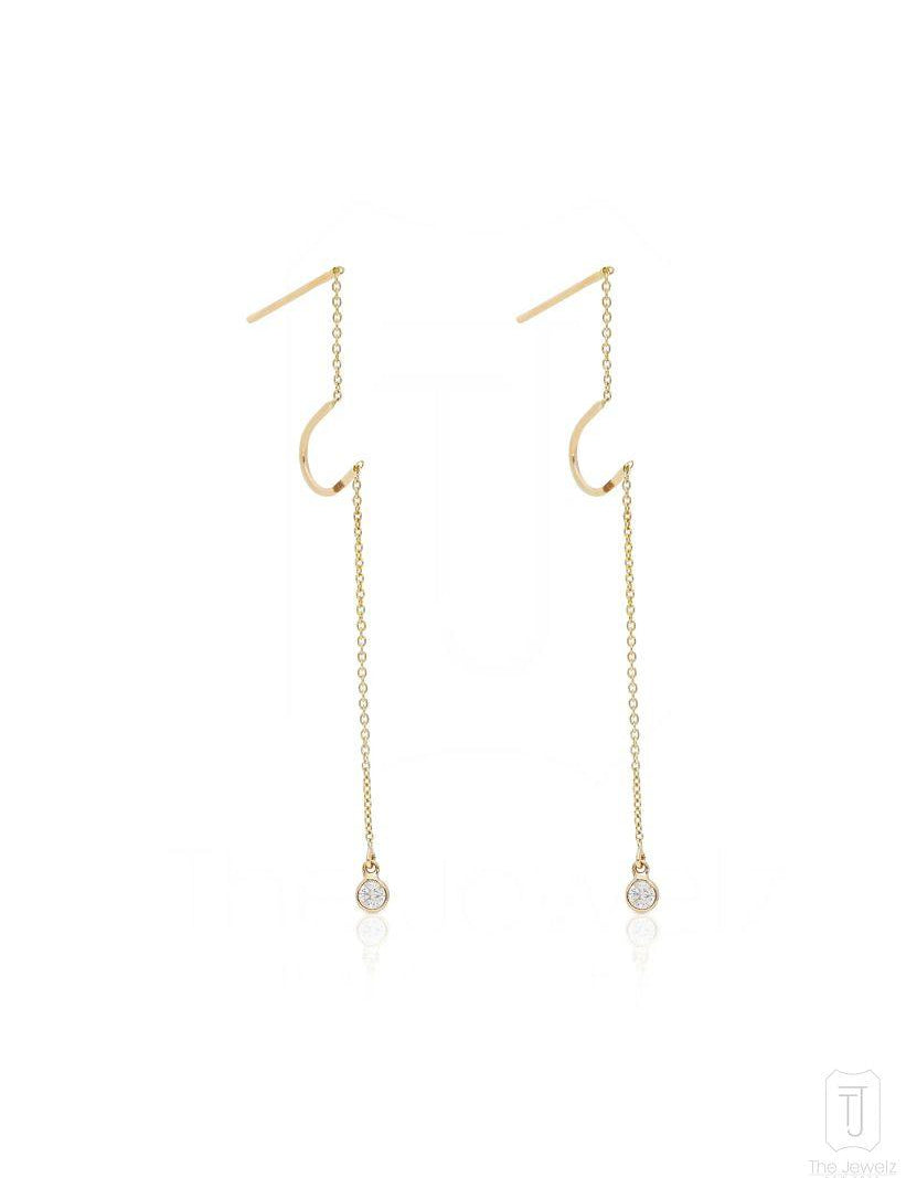 The_Jewelz-14K_Gold-Bar_Long_Chain_Earrings-Earring-AE0350-C