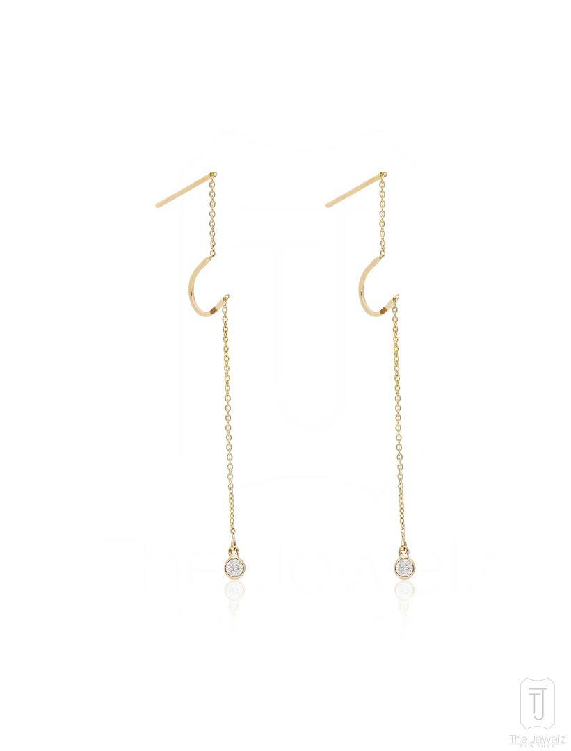 The_Jewelz-14K_Gold-Bar_Long_Chain_Earrings-Earring-AE0350-C