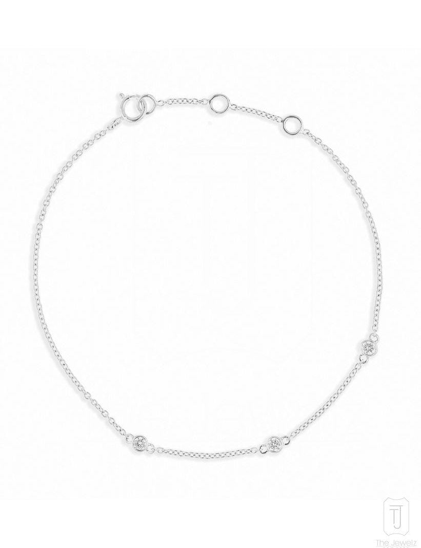Dainty Diamond Trine Bracelet - The Jewelz 