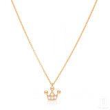 Diamond Crown Pendant In Rose Gold