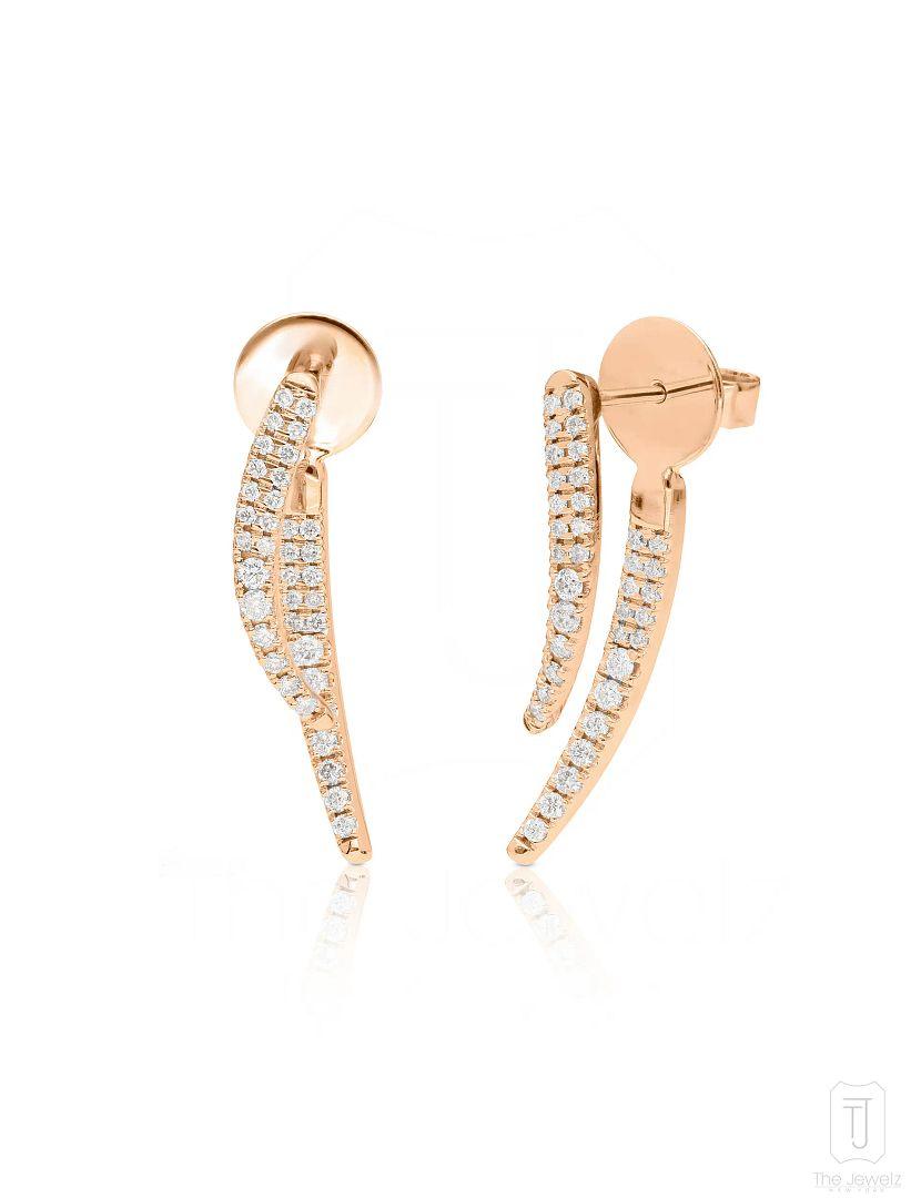 Diamond Hook Studs - The Jewelz 