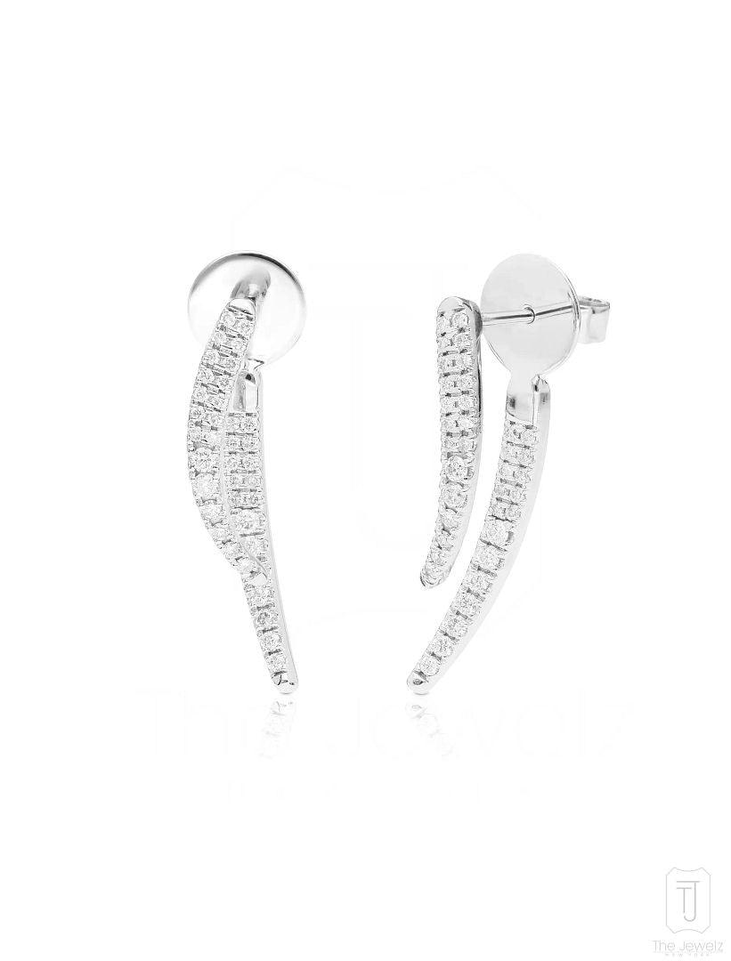 Diamond Hook Studs - The Jewelz 