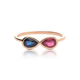 Dichromatic Infinity Ring In Rose Gold