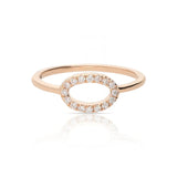 Eternal Open Oval Ring In Rose Gold