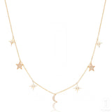 Glammy Galaxy Necklace In Rose Gold