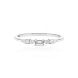 Josephine Diamond Ring In White Gold