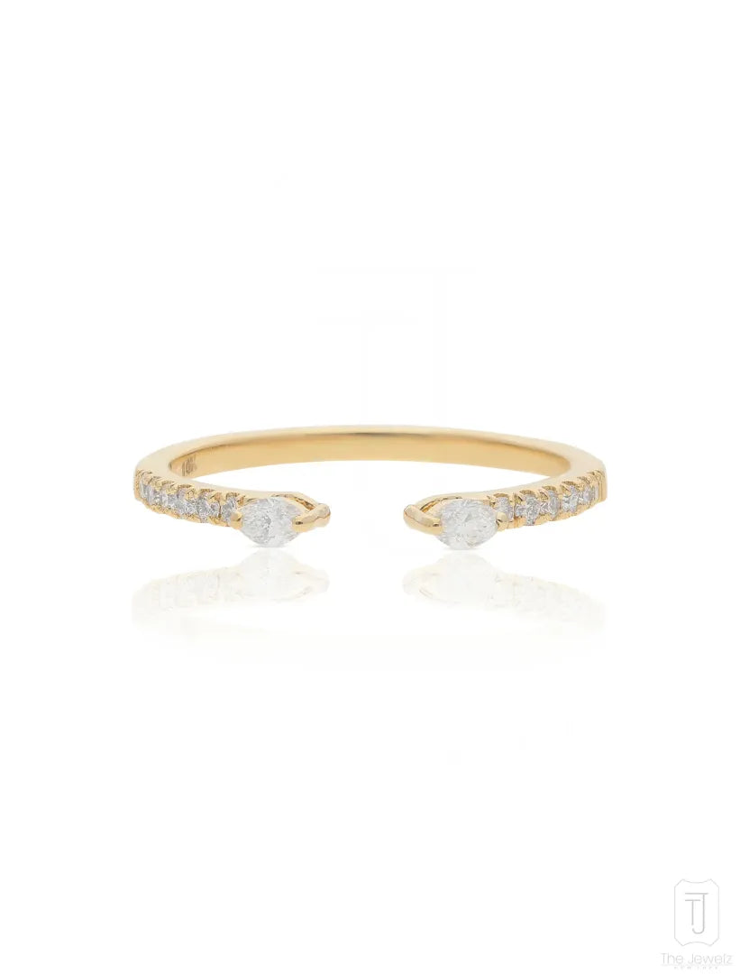 The_Jewelz-14K_Gold-Marquise_Diamond_Open_Cuff_Ring-Ring-AR1190-A