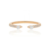 Marquise Diamond Open Cuff Ring