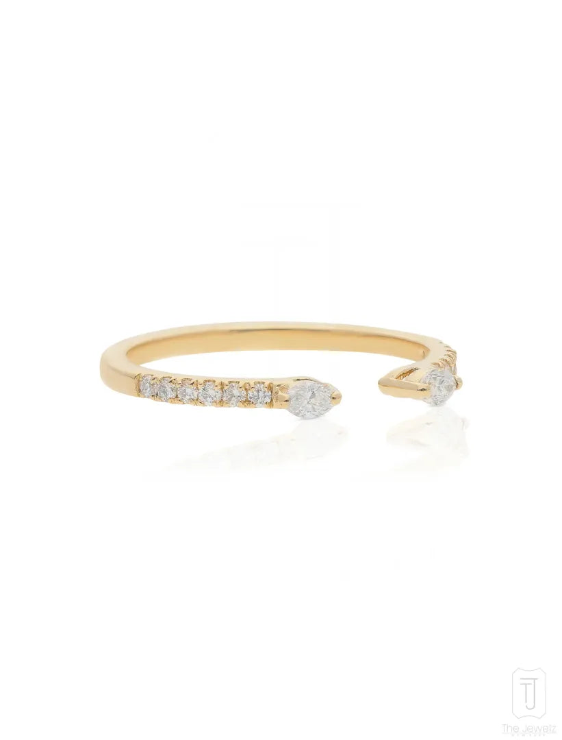 The_Jewelz-14K_Gold-Marquise_Diamond_Open_Cuff_Ring-Ring-AR1190-M