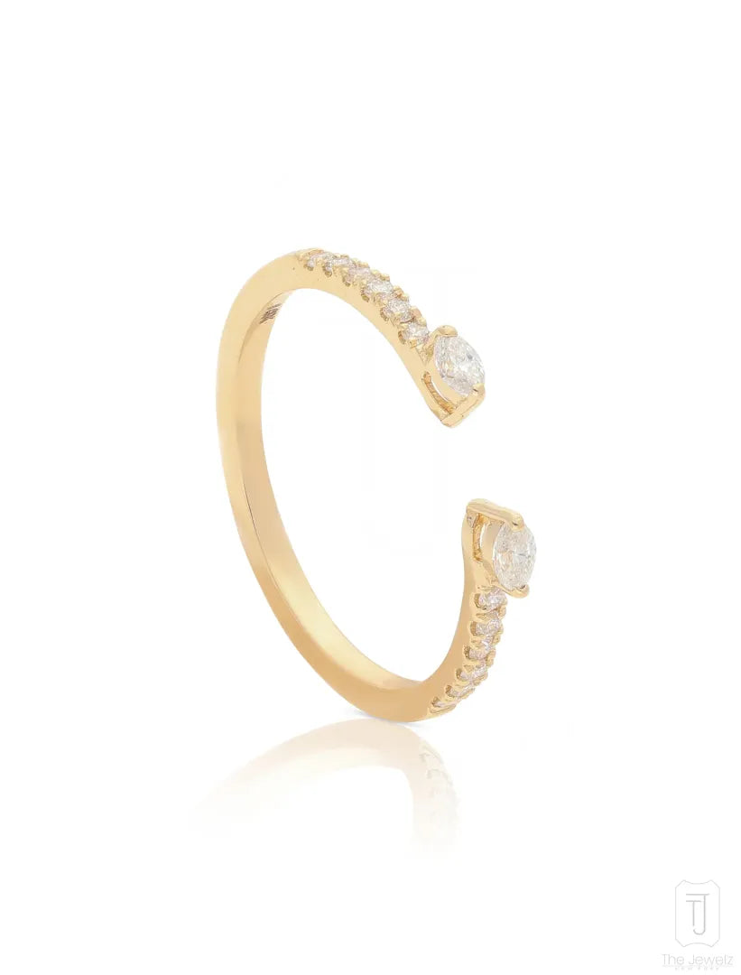 The_Jewelz-14K_Gold-Marquise_Diamond_Open_Cuff_Ring-Ring-AR1190-B