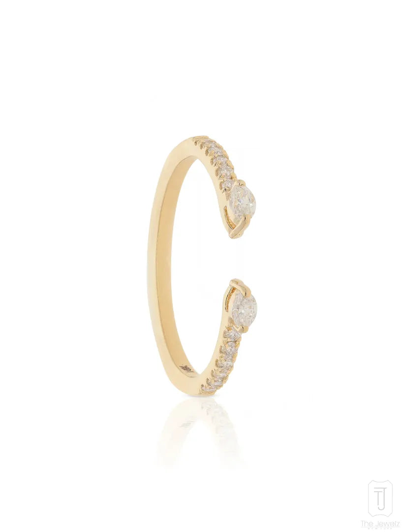 The_Jewelz-14K_Gold-Marquise_Diamond_Open_Cuff_Ring-Ring-AR1190-C