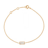 Neptune Baguette Diamond Bracelet In Rose Gold
