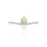 Opal Pearl Ring In White Gold