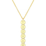 Personalised disc name pendant