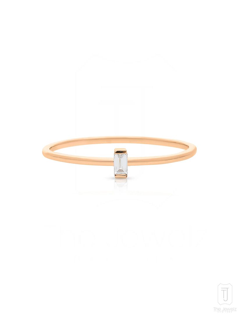 Petite Diamond Baguette Ring - The Jewelz 