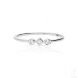 Trine Diamond Ring In White Gold