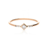 Rena Princess Cut Diamond Ring In Rose Gold