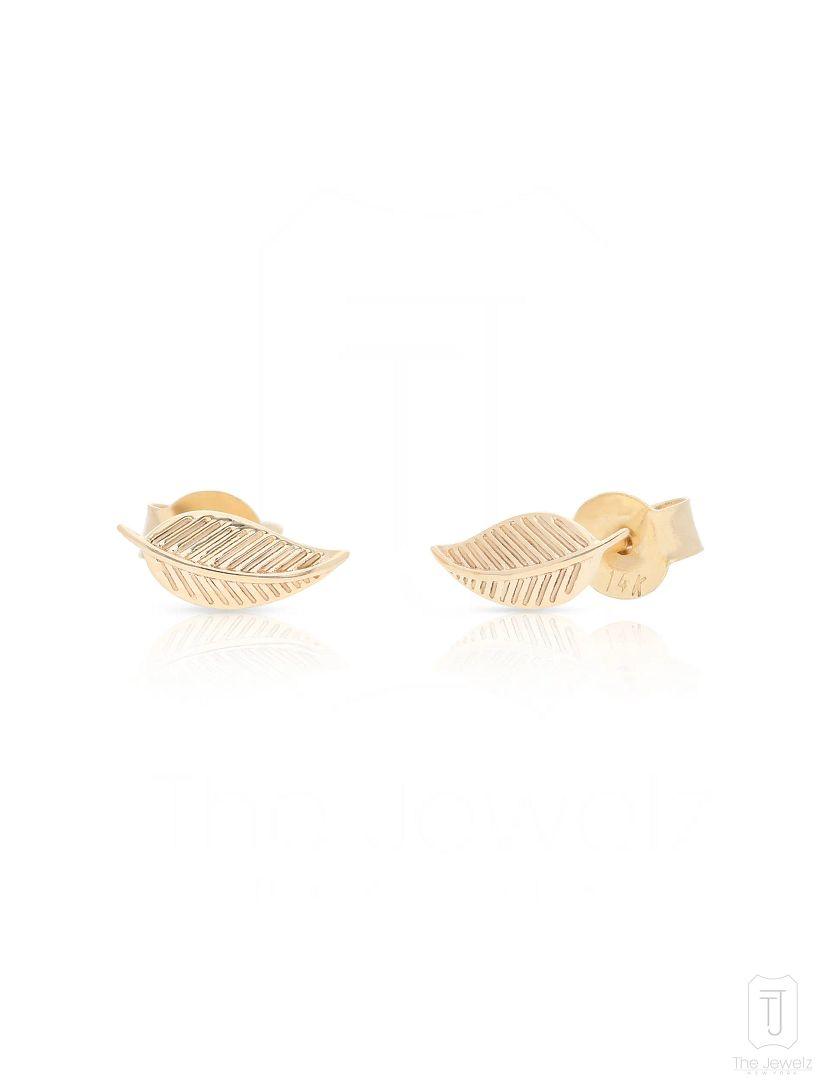 The_Jewelz-14K_Gold-Tiny_Leaf_Studs-Earring-AE1636-A