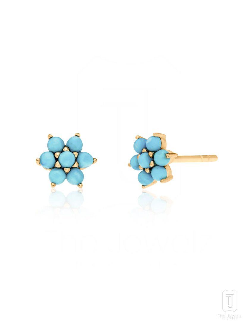 The_Jewelz-14K_Gold-Turquoise_Floral_Ring-Earring-AE0531-A