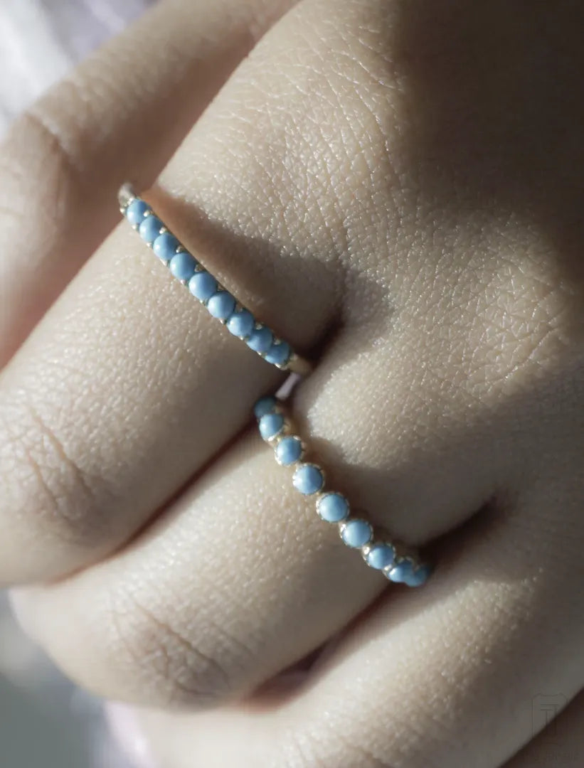 The_Jewelz-14K_Gold-Turquoise_Half_Band-Ring-AR1013-C