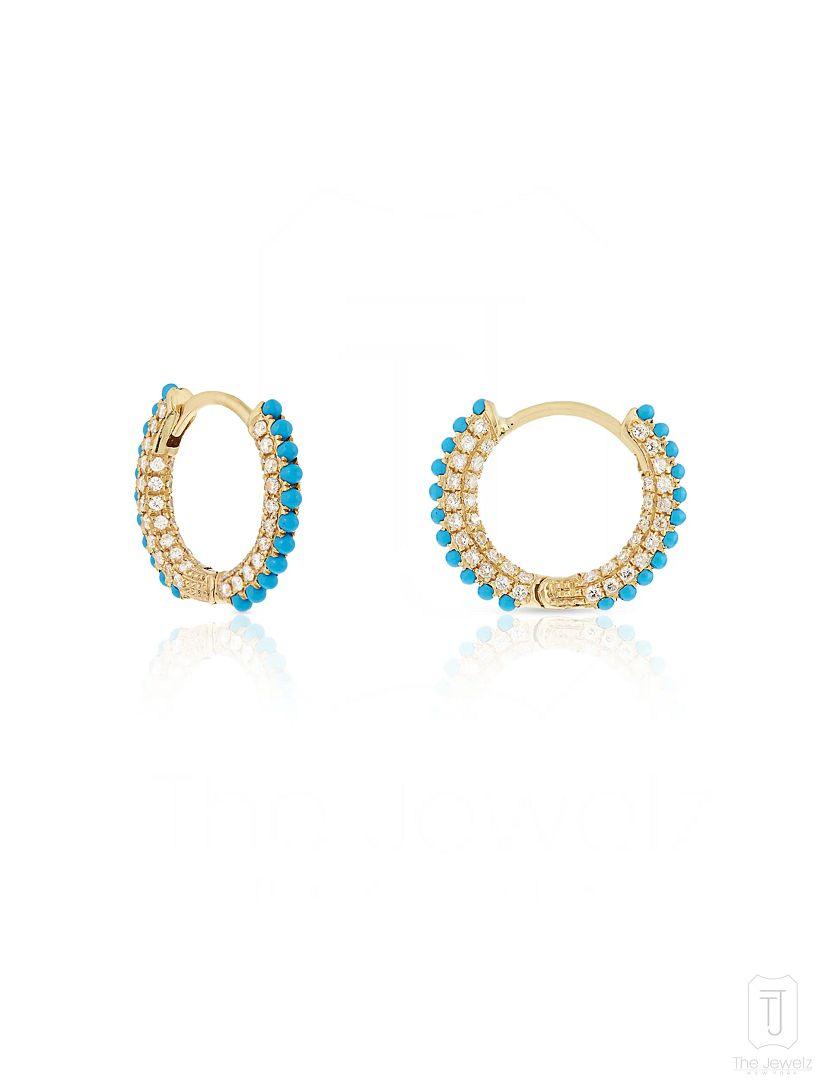 The_Jewelz-14K_Gold-Turquoise_Huggie_Hoops-Earring-AE2124-A