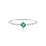 Imari Emerald Ring In White Gold